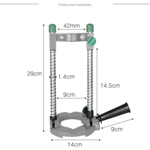 Electric Drill Bracket Angle Adjustable Drill Guide with Adjustable Angle Removable Handle Electric Drill Stand Woodworking Tool