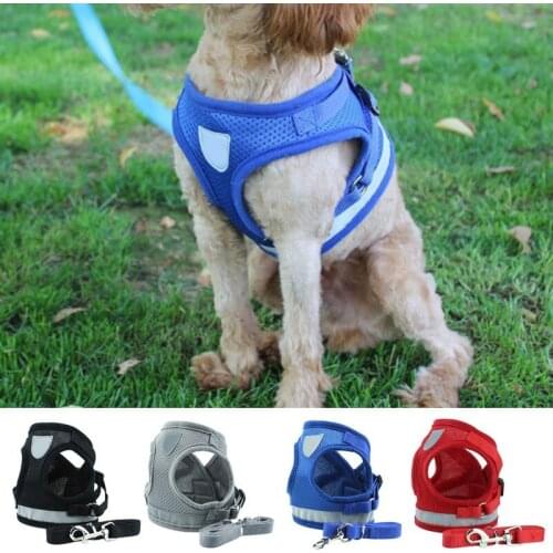 Adjustable Soft Breathable Dog Harness Vest Dog Harness Soft Mesh Pet Harness Pet Dog Chest Strap for Dogs Cats
