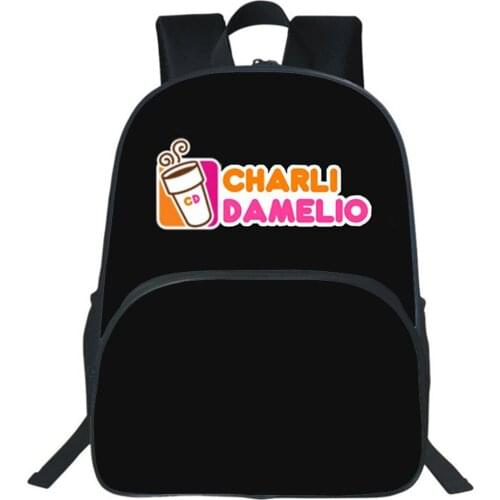 Charli Damelio Backpack Teenage Bookbag Boys Girls School Bags High Quality Casual Cartoons Children Backpack High Capacity Bag