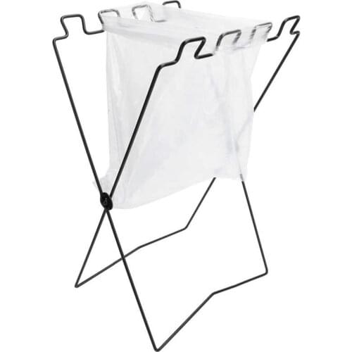 Foldable BBQ Picnic Portable Trash Bag Rack Environmental Protection Iron Wire Folding Shelf