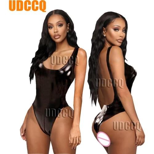 Sexy glisten Metallic PVC FAUX LEATHER Underwear Babydoll Lingerie DRESS Stripper pole dancing exotic apparel baby Costume