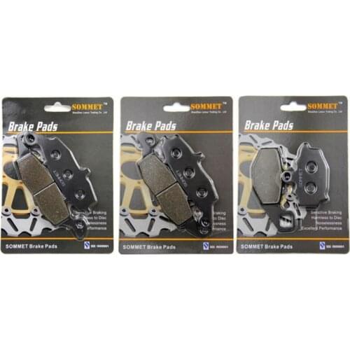 SOMMET Motorcycle Front + Rear Brake Pads Disks for Kawasaki Z750 (ZR 750 J) (04-07) Z 750 ZR750 J LT229-231-192