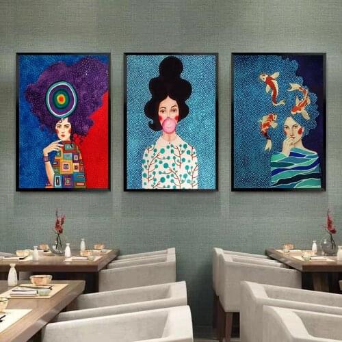 Modern Minimalist Creative Personality decorative Painting Beautiful Woman Abstract Poster Living Room Sofa Background Wall Home