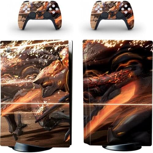 Metal Style PS5 Standard Disc Edition Skin Sticker Decal Cover for PlayStation 5 Console & Controller PS5 Skin Sticker Vinyl