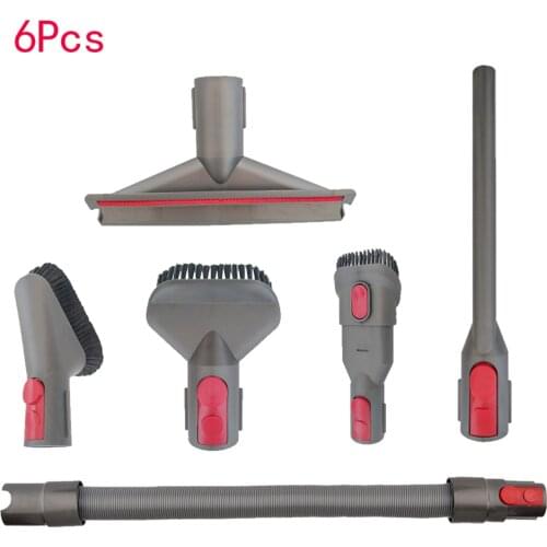 6 In 1 Dust Brush Suction Head for Dyson V7 V8 V10 V11 V15 Vacuum Cleaner Brush Parts Accessories Replacement Connector Hose Kit