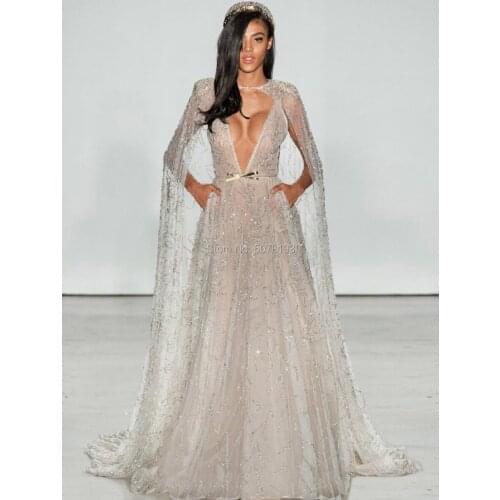 124 fashion silver V-neck A-line floor-length long glittering net gowns/evening-dresses/formal-wearing free shipping hot sale