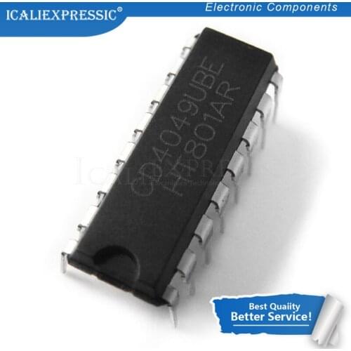 10PCS CD4049UBE DIP16 CD4049 DIP CD4049BE DIP-16 new and original IC