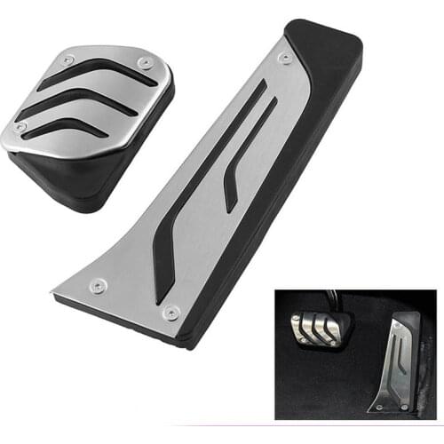 2 x Sport Gas Brake Foot Pedal For BMW F20 F30 F31 F32 F33 F34 F36 Silver