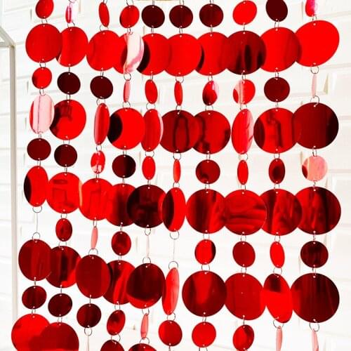 5PC DIY Christmas Tree Decor Festival Party Background Decoration Wedding Scene Layout Ornaments Plastic Sequin Curtains