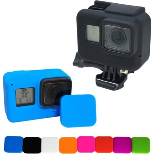 For Gopro Hero 8 Accessories Soft Silicone Case Protection lens Cover for Go pro Hero 8 7 6 5 Black Action Camera Standard Frame