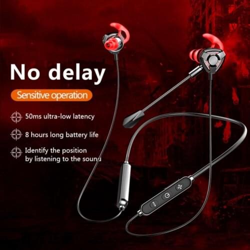 BT-66 Gaming Low Latency Wireless Bluetooth 5.0 Headset Wearable Noise Reduction E-Sports Gaming Earphones With Mic