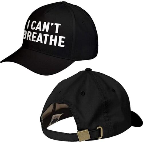 I CAN'T BREATHE Baseball Cap Baseball Cap Adult Adjustable Vior Cap Casual Hat Fashion Snapback Summer Cotton Baseball Cap