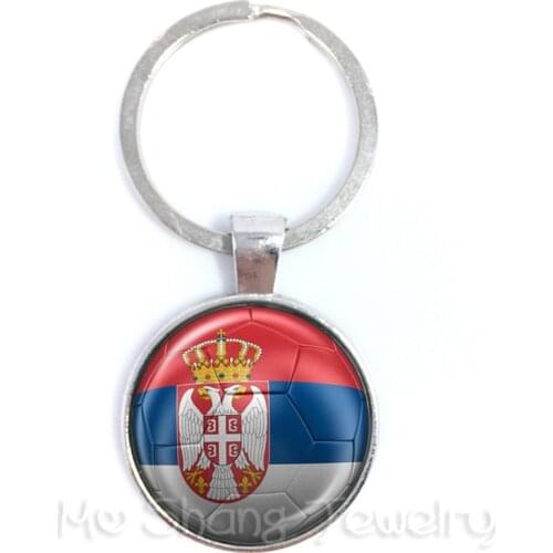 2018 World Cup Keychains Senegal,Serbia,Switzerland,Sweden,Portugal,Japan Nation Flag Football Keyring