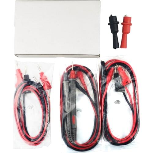 Digital Multimeter Probe Test Leads Pin Soft-silicone-wire Needle-tip Meter with Alligator clip For LED tester Multimetro