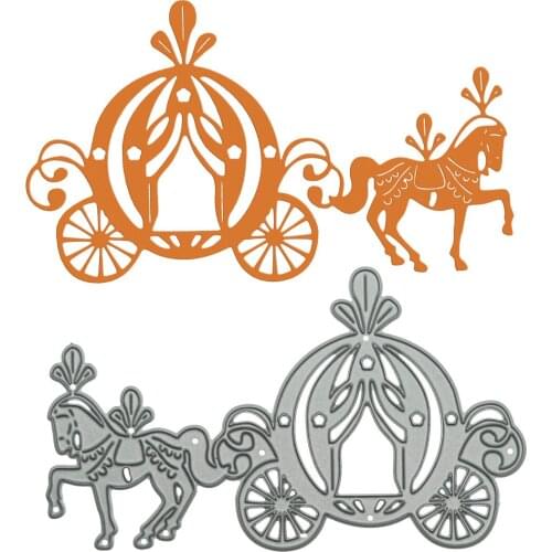 For Scrapbooking Carriage Pattern Metal Cutting Dies DIY Memory Card Photo Album Clipart Paper Art Work Decorating