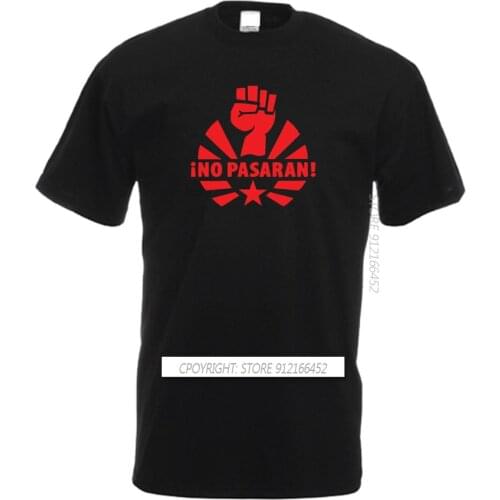 No Pasaran Anti Fascist Che Revolution Russia Ussr Communist New Design Summer Men Hip Hop T Shirt Cool Tops