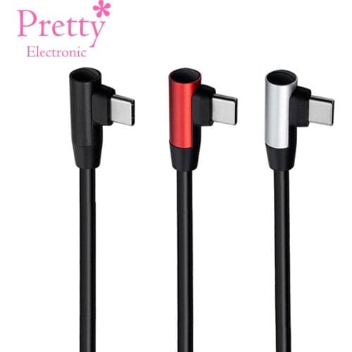 90 Degree Elbow Type-c Cables 20V 3A 60W PD Fast Charging Type C To Type C Male to Male USB Type-C Devices 0.2m 0.5m 1m 2m