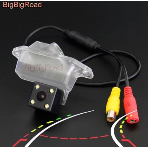 BigBigRoad For Mitsubishi Lancer EX 2008 2009 2010 2011-2015 EVO IO 8 9 10 Eclipse Car Dynamic Trajectory Tracks Backup Camera