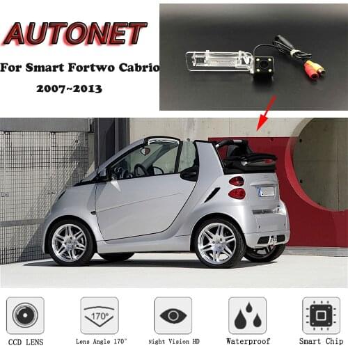 AUTONET Backup Rear View camera For Smart Fortwo Cabrio 2007 2008 2009 2010 2011 2012 2013 Night Vision license plate camera