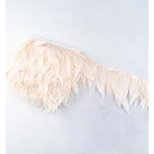 Beautiful fluffy shell pink ostrich/Turkey feathers trims 1yards 10-15cm DIY feathers for crafts and dresses Accessories plumas