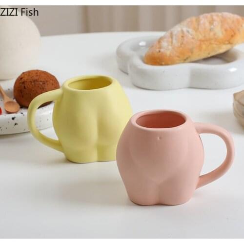 Creative ceramic cup milk coffee Mug abstract Body shape Water cup butt Lower body woman Female nude Home Decoration