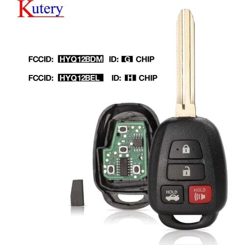 Kutery 10pcs HYQ12BDM 314.4Mhz Remote key G/ H Chip For Toyota Camry Corolla 2012-2017 HYQ12BEL No Mark