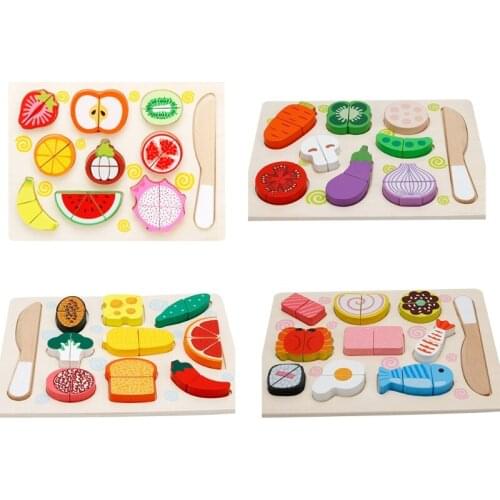 Magnetic Kitchen Toy Pretend Playsets Model Vegetable Food Early Learning Cutting Toy for Toddler Pretend & Role-Play