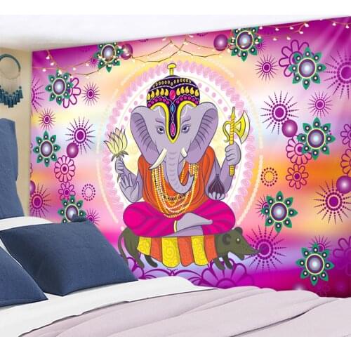 Mandala Buddha Tapestry Wall Hanging Psychedelic Bohemian Mysterious Indian Style Bedspread Living Room Bedroom Home Decoration