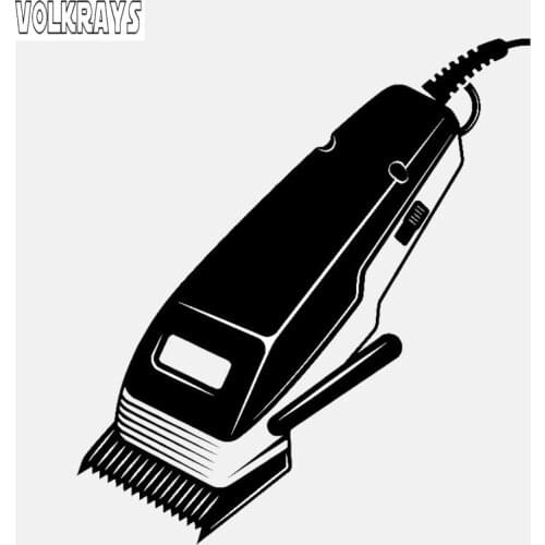 Volkrays Fashion Car Sticker Haircut Machine Barbershop Hairdressing Salon Cover Scratches Sunscreen Vinyl Decal,14cm*12cm
