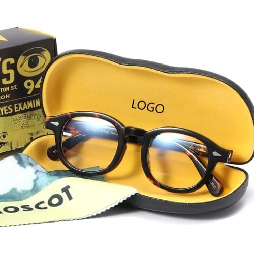 Johnny Depp Eyeglasses Men Brand Vintage Anti Blue Light Mobile Phone Gaming Glasses Women Optic Computer Goggles Acetate Frame