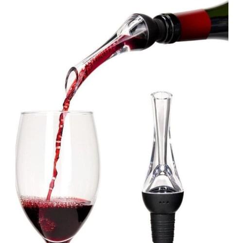 New Red Wine Pourer Aerator Mini Magic Red Wine Bottle Decanter Acrylic Filter Tools With Retail Box LX6854
