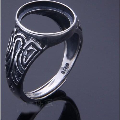 13*13mm 925 STERLING SILVER girl women Semi Mount Bases Blanks base blank Pad ring Setting wedding jewelry findings diy A2108