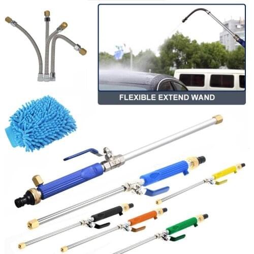 High Pressure Spray Gun New Car High Pressure Water Gun Household Car Wash Cleaning Machine Water Gun Nozzle+gloves