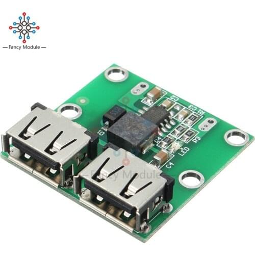 9V 12V 24V to 5V DC-DC Step Down Charger Power Module Dual USB Output Buck Voltage Board 3A Car Charge Charging Regulator 6-26V