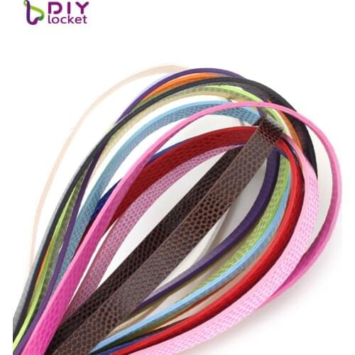 10pcs 1 Meter Length 8mm Width Pu Leather Belt, Diy Accessories Keychain/ Bracelet Fit 8mm Slide Charms LSBR035*10