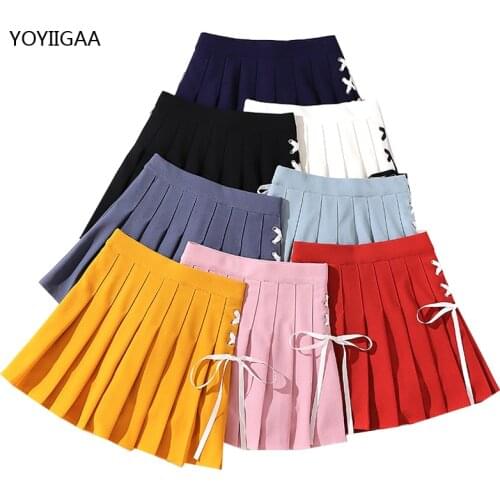 High Waist Women Pleated Skirt Summer Fashion Lady Mini Skirts Solid Color Sailor Skirt Slim A-Line Womens Short Mini Skirts
