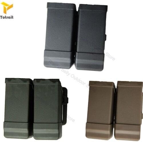Tactical Double Magazine Mag Pouch for Glock 17 19 Beretta M92 Sig USP 9mm .45 caliber Bullet mags Clip Magazine Holster Case