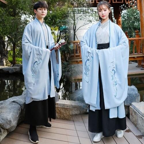 Sleeve unlined upper garment to have brought the male great-coat Ru skirt suit couple costume Confucianism with spring