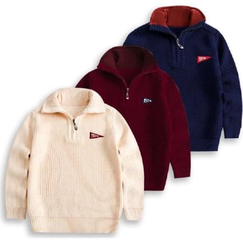 2020 Winter Knitting Sweater Children Clothes Teenage Boy Long Sleeve Cardigan Knitted Sweater Toddler Warm Child Top 3-12 Years
