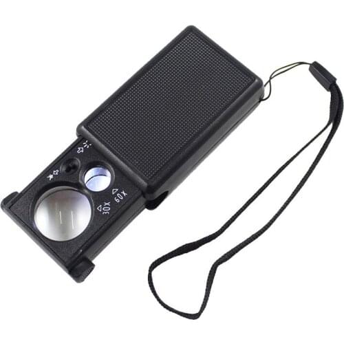 Jewelers Loupe Mini LED Magnifying Glass Handheld Magnifier for Stamps Jewelry Loupe Illuminated Handheld Jewelry Magnifier