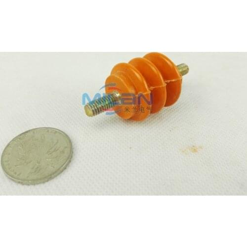 1pcs Twin Screw 30 * 6 Screw M6 Low pressure yellow insulator Power distribution cabinet zero row insulation column rod