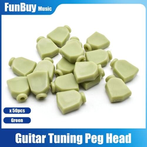 50Pcs Trapezoid Plastic Guitar Tuning Peg Tuners Machine Heads Replacement Button Guitar Accessories