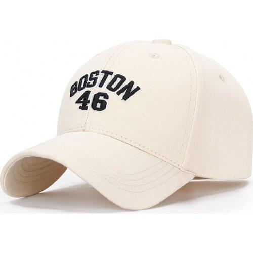New Letter boston Embroidery Cap Casual Outdoor Baseball Caps For Men Hats Women Snapback Caps For Adult Sun Hat Gorras wholesa