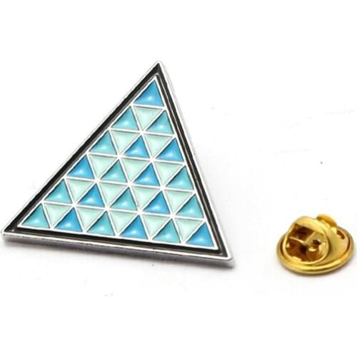 New Moive Detroit Become Human Brooch Metal Alloy Triangle Brooches Pins For Men Women Shirts Friends Gift Fashion Jewelry