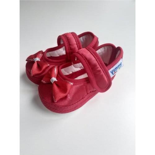 Jaju Baby Baby Booties With Red Satin Ribbon