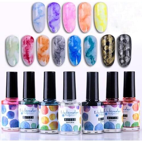 15ml Gel Polish Phototherapy Soak Off Marble Ink Nail Polish Gradient Nail Art Soak Off DIY Paint Gel Ink UV Gel Nail Polishes L