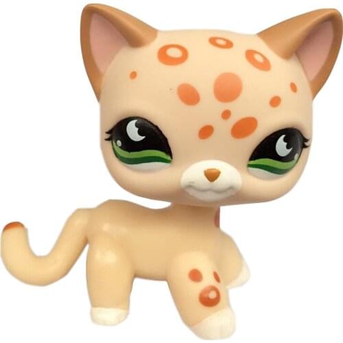 Old Pet Shop Toys Anime Standing Short Hair Cat Original Kitten Fox Puppy Dog Cute Animal for Girls Collection