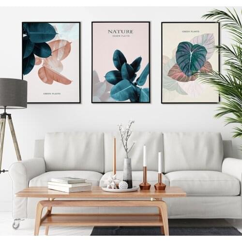 Monstera Deliciosa Poster Palmaceae Canvas Painting Abstra Leaf Plant Wall Art Pictures For Living Room Modern Decorative Prins