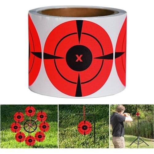 GUGULUZA 3 inch Adhesive Shooting Round Splatter Target Stickers Orange Target Pasters for Shooting Hunting Target Accessories