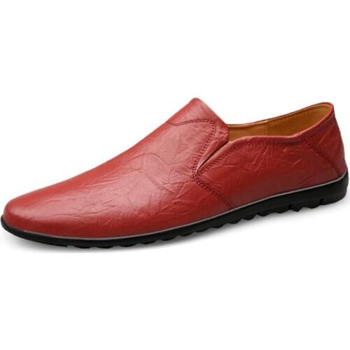 Genuine Leather slip-on Men Shoes Loafers Male Moccasins Flats Soft Breathable Casual Boat Driver Driving 2020 Summer New